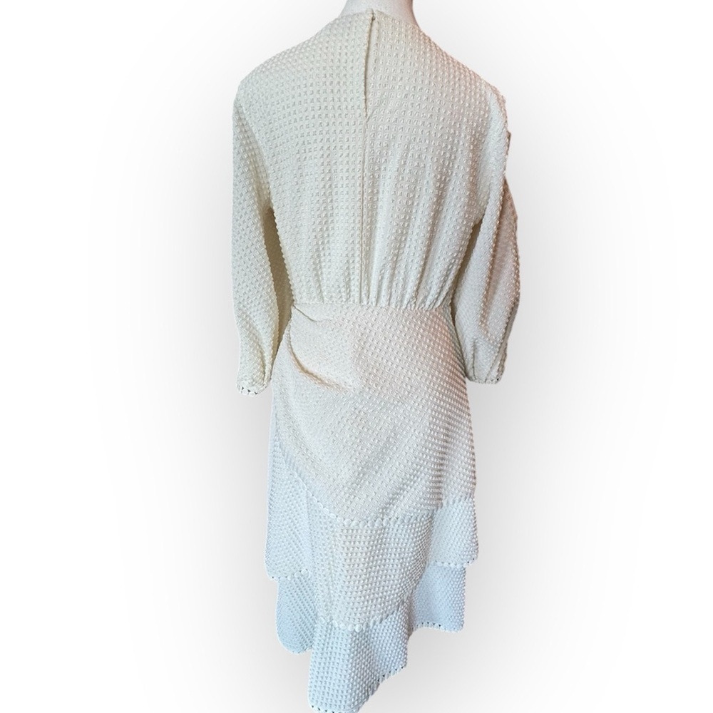 Sachin + Babi Gemma Midi Seersucker Dress Sz 6 Antique White - Picture 10 of 15